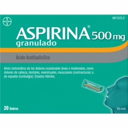 ASPIRINA 500 MG 20 SOBRES...